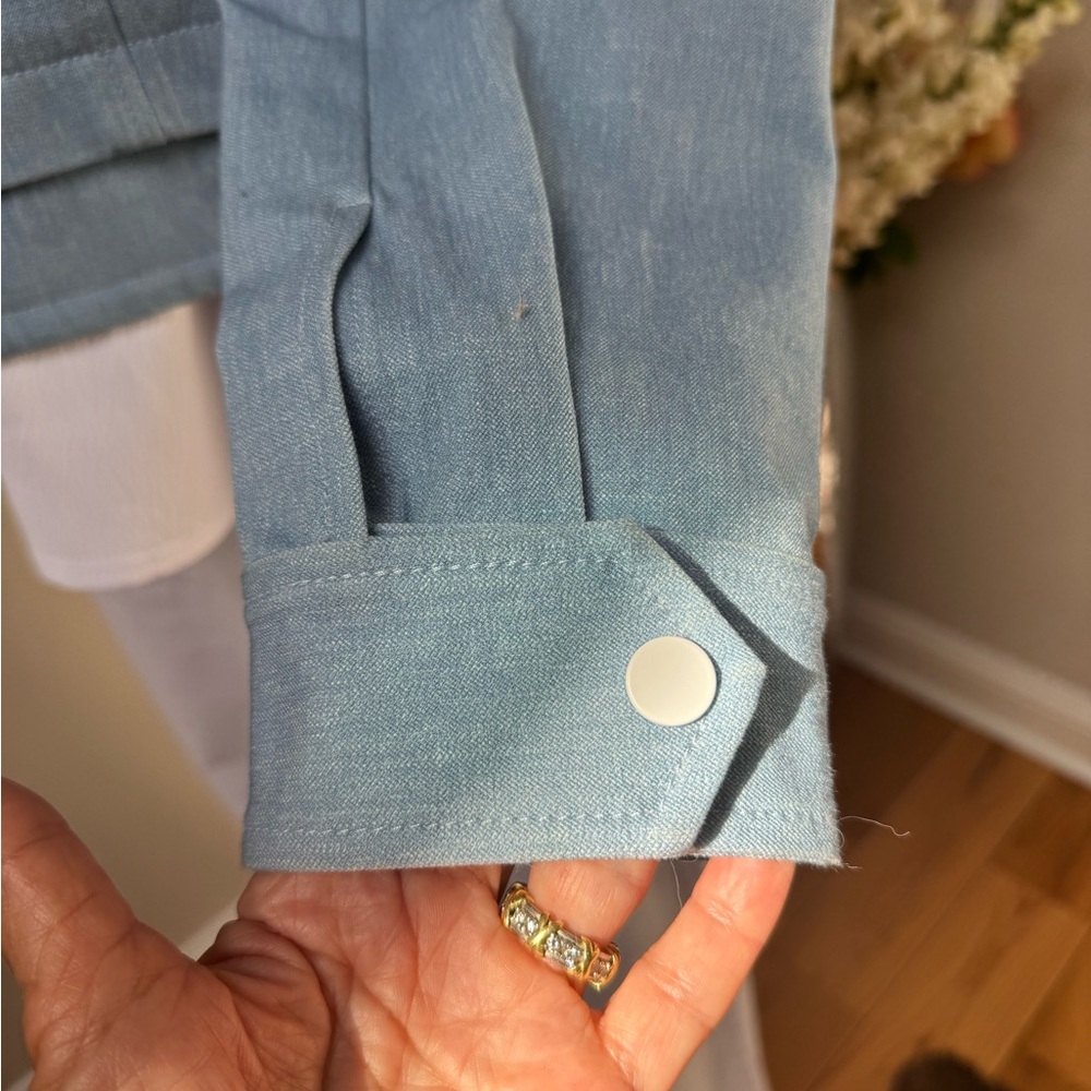 Pearl by Leila Rose Women's Blue Denim Jacket - Picture 8 of 14
